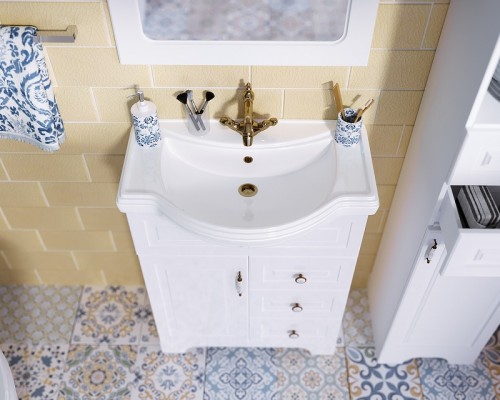 Тумба под раковину 1MarKa Прованс New 65Н У94488 Белый глянец