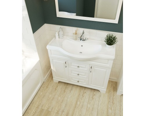 Тумба под раковину 1MarKa Прованс New 80Н У94490 Белый глянец