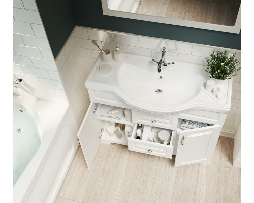 Тумба под раковину 1MarKa Прованс New 80Н У94490 Белый глянец