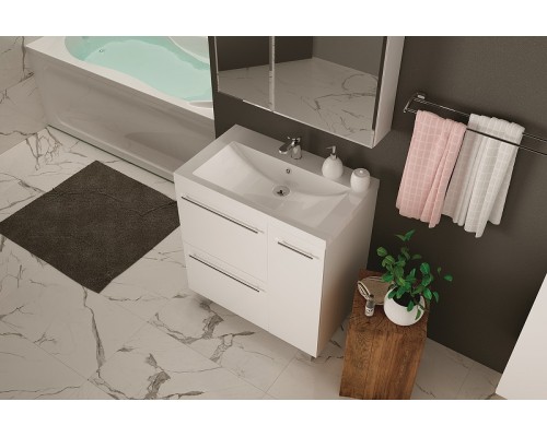 Тумба под раковину 1MarKa Соната 90Н У83680 Белый глянец