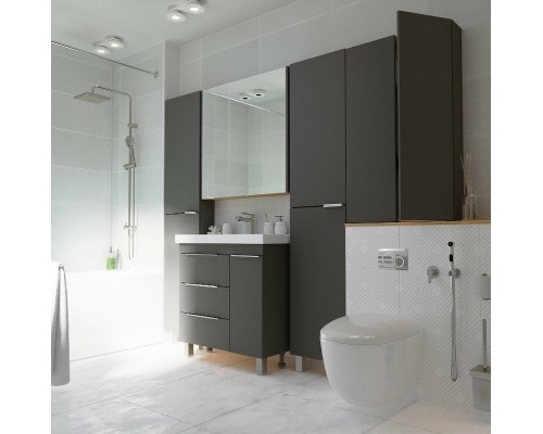 Тумба под раковину 1MarKa Gaula 80Н У92546 Графит матовый