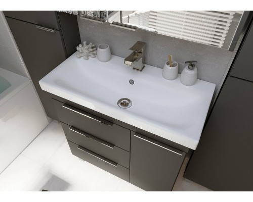 Тумба под раковину 1MarKa Gaula 80Н У92546 Графит матовый