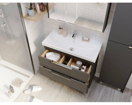 Тумба под раковину 1MarKa Gaula 60Н У92545 Графит матовый