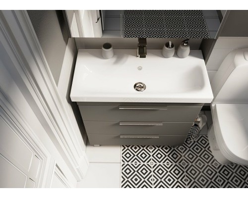 Тумба под раковину 1MarKa Gaula 80Н У92547 Графит матовый