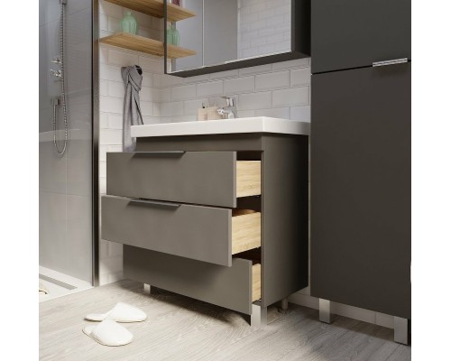 Тумба под раковину 1MarKa Gaula 80Н У92547 Графит матовый