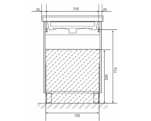 Тумба под раковину 1MarKa Gaula 80Н У92517 White