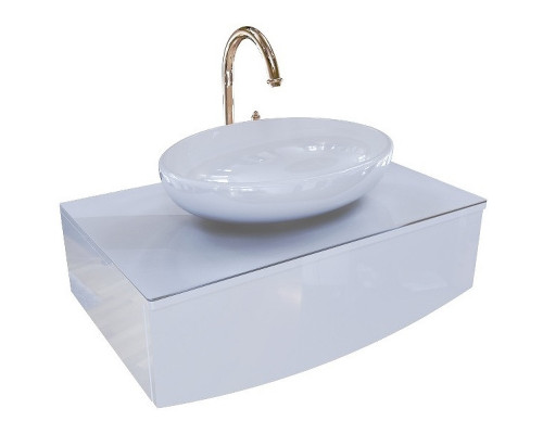 Тумба под раковину 1MarKa Nega 60П Ц0000002812 подвесная Белый глянец