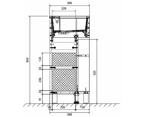 Тумба с раковиной 1MarKa Laura 40Н R У85931 Дуб сонома Белый глянец