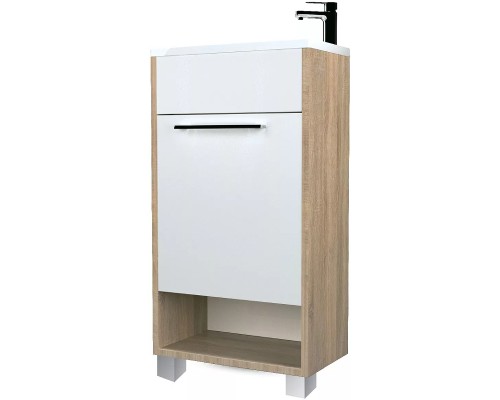 Тумба с раковиной 1MarKa Lira 40Н R У85923 Дуб сонома Белый глянец