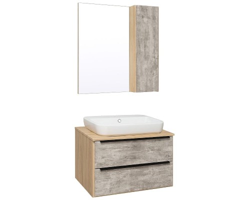 Тумба под раковину Runo Мальта 85 00-00001100 Серая Дуб