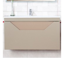 Тумба под раковину Бриклаер Брайтон 100 4627125415777 подвесная Глиняный Серый