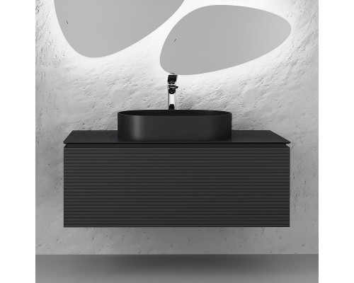 Тумба под раковину Jorno Stone 100 Stn.01.100/P/A/JR подвесная Антрацит