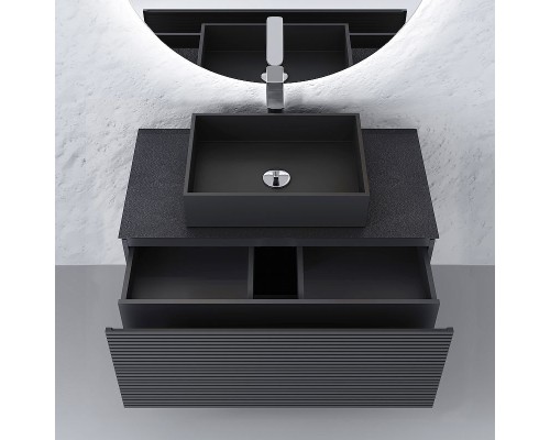 Тумба под раковину Jorno Stone 100 Stn.01.100/P/A/JR подвесная Антрацит