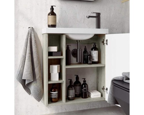 Корпус тумбы под раковину Aqwella Alba 60 R ALB0106RLS подвесной Камень натуральный