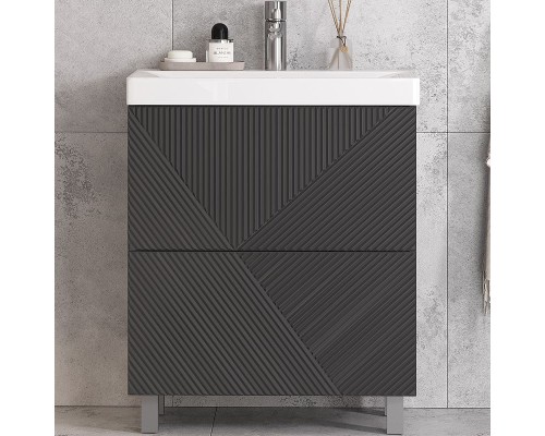 Тумба под раковину Velvex Edge 70 tnEDG.70.2Y-231 Графит