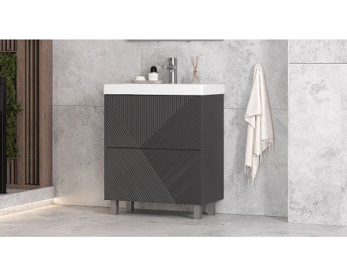 Тумба под раковину Velvex Edge 70 tnEDG.70.2Y-231 Графит