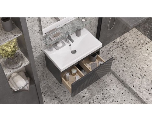 Тумба под раковину Velvex Edge 70 tpEDG.70.1Y-231 подвесная Графит