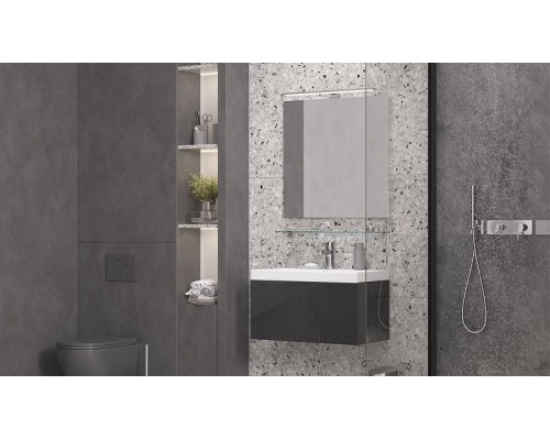 Тумба под раковину Velvex Edge 70 tpEDG.70.1Y-231 подвесная Графит