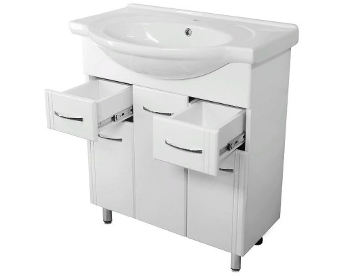 Тумба под раковину Style Line Эко Стандарт 26 Байкал 75 ЛС-00002286 Белый глянец