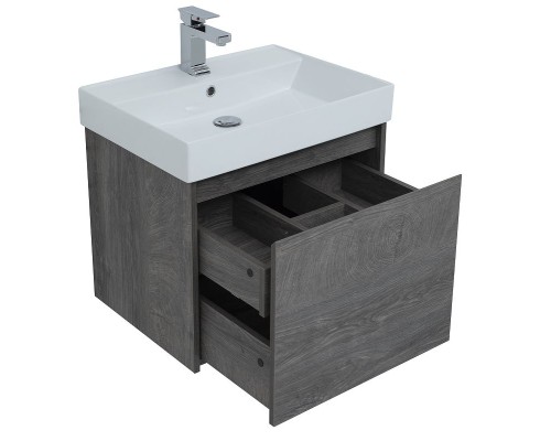 Тумба с раковиной Aquanet Nova Lite 60 245239 подвесная Дуб рошелье