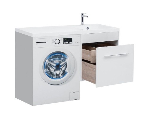 Тумба с раковиной Aquanet Августа 120 R 239782 подвесная Белая