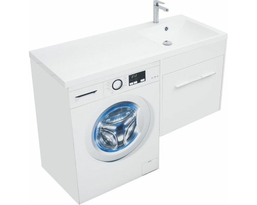 Тумба с раковиной Aquanet Августа 120 R 239782 подвесная Белая