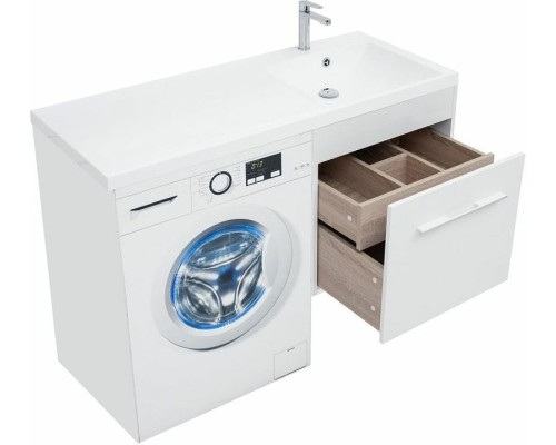 Тумба с раковиной Aquanet Августа 120 R 239782 подвесная Белая