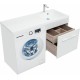 Тумба с раковиной Aquanet Августа 120 R 239782 подвесная Белая