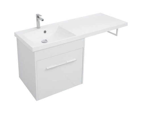 Тумба с раковиной Aquanet Августа 120 L 239781 подвесная Белая
