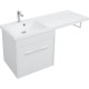 Тумба с раковиной Aquanet Августа 120 L 239781 подвесная Белая