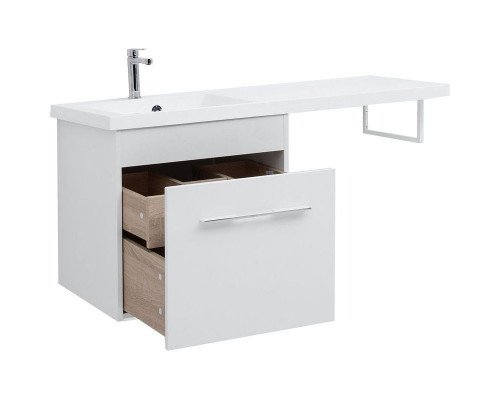 Тумба с раковиной Aquanet Августа 120 L 239781 подвесная Белая