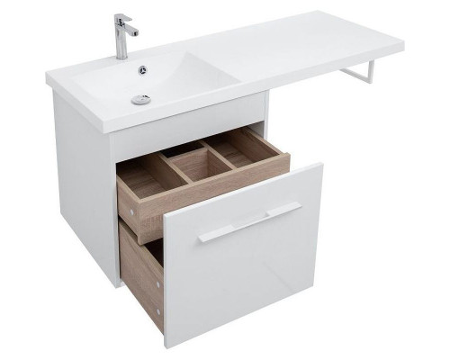 Тумба с раковиной Aquanet Августа 120 L 239781 подвесная Белая