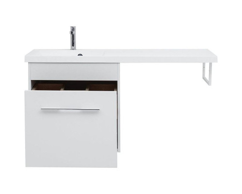 Тумба с раковиной Aquanet Августа 120 L 239781 подвесная Белая