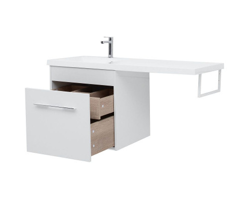 Тумба с раковиной Aquanet Августа 120 L 239781 подвесная Белая