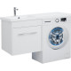 Тумба с раковиной Aquanet Августа 120 L 239781 подвесная Белая