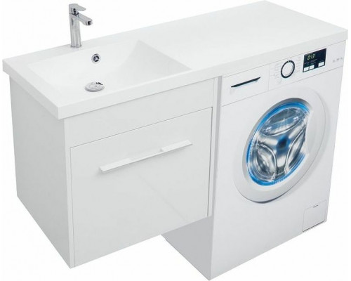 Тумба с раковиной Aquanet Августа 120 L 239781 подвесная Белая