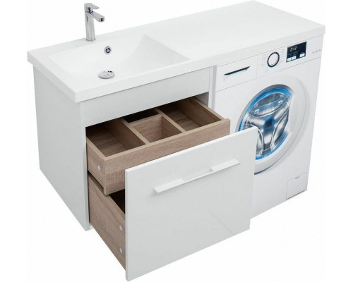 Тумба с раковиной Aquanet Августа 120 L 239781 подвесная Белая