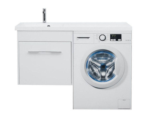 Тумба с раковиной Aquanet Августа 120 L 239781 подвесная Белая