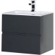 Тумба с раковиной Aquanet Алвита 60 213094 подвесная Серый антрацит