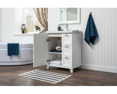 Тумба под раковину Aquanet Амели 70 261988 Белая матовая