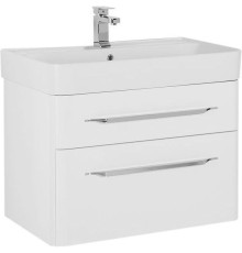 Тумба с раковиной Aquanet Виченца 80 212666 подвесная Белый глянец