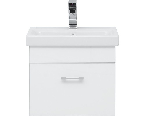 Тумба с раковиной Aquanet Верона 50 254066 подвесная Белый глянец