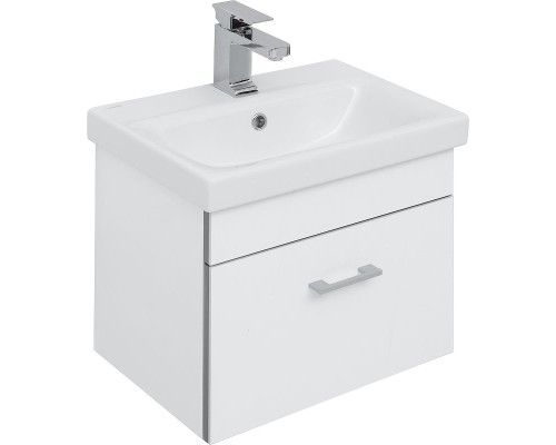 Тумба с раковиной Aquanet Верона 50 254066 подвесная Белый глянец