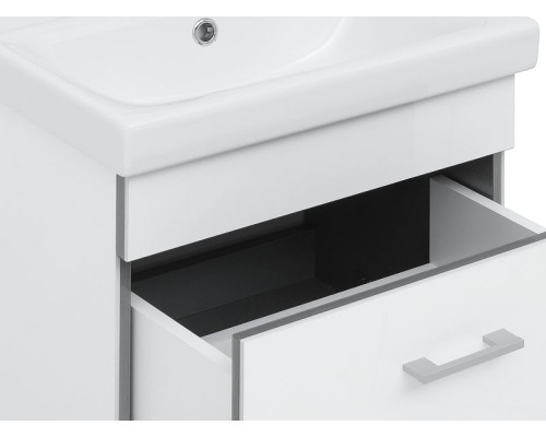 Тумба с раковиной Aquanet Верона 50 254066 подвесная Белый глянец