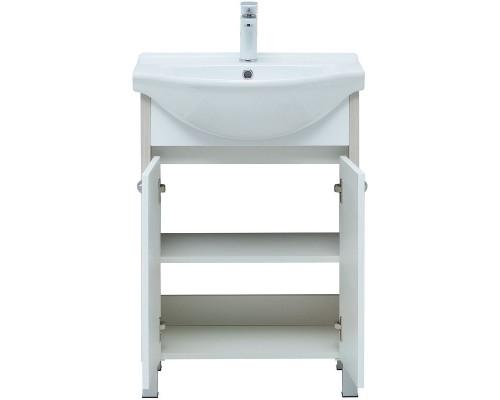 Тумба с раковиной Aquanet Донна 60 298579 Белый дуб Белая