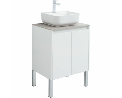 Тумба под раковину Aquanet Nova Lite 60 298847 подвесная Белая глянцевая