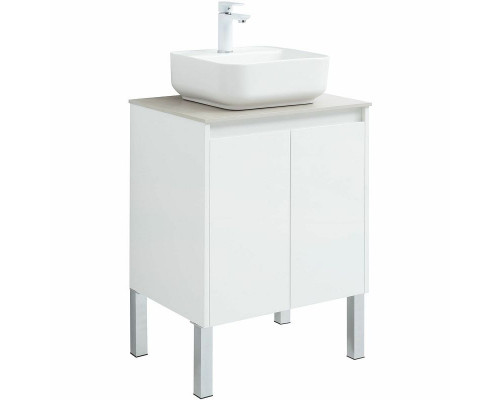 Тумба под раковину Aquanet Nova Lite 60 298847 подвесная Белая глянцевая