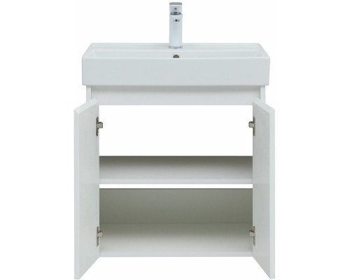 Тумба под раковину Aquanet Nova Lite 60 298847 подвесная Белая глянцевая