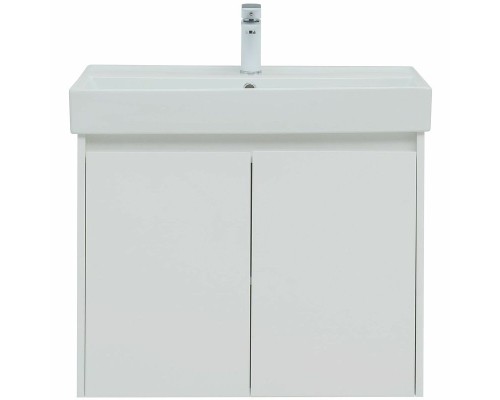 Тумба под раковину Aquanet Nova Lite 75 298850 подвесная Белая глянцевая