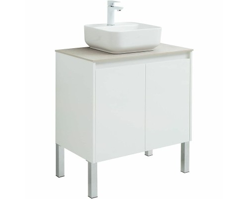 Тумба под раковину Aquanet Nova Lite 75 298850 подвесная Белая глянцевая